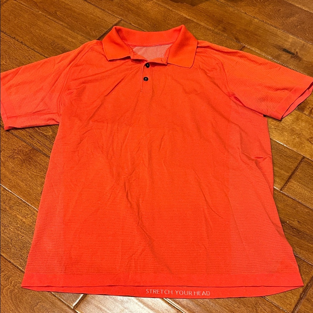 Men's LuLulemon Orange Polo Shirt